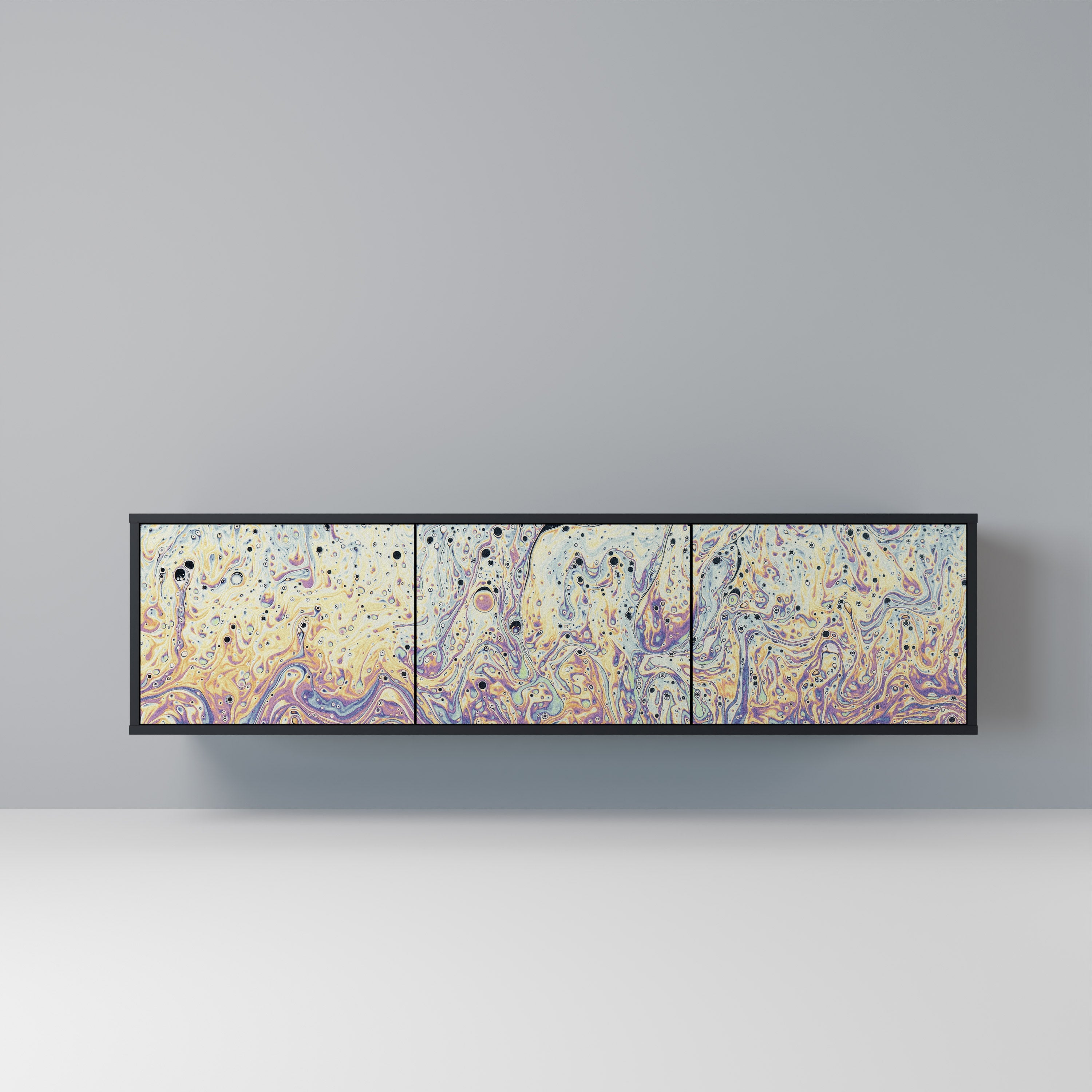 MOSAIC OF COLORS TV-Lowboard mit 3 Türen in Schwarz