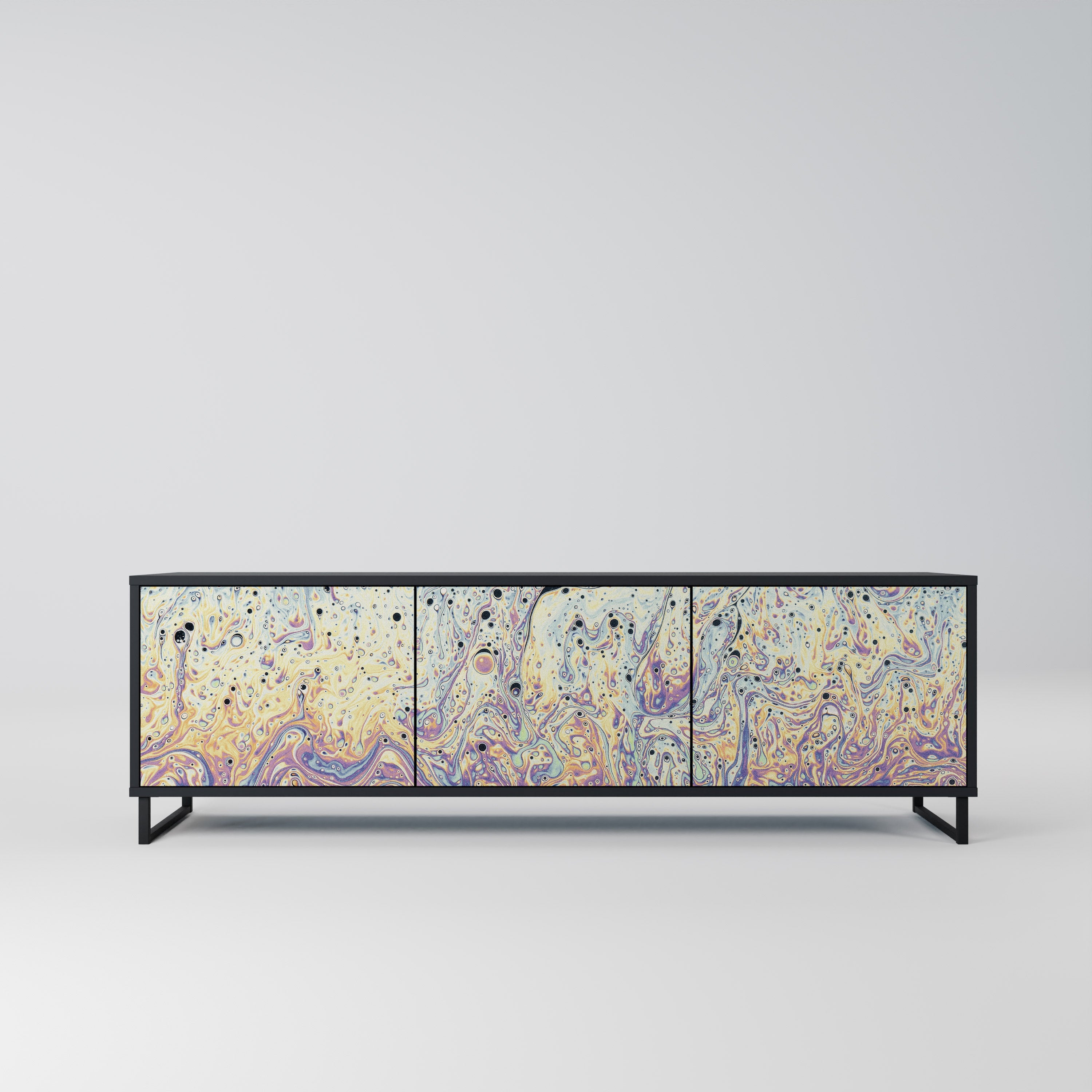 MOSAIC OF COLORS TV-Lowboard mit 3 Türen in Schwarz