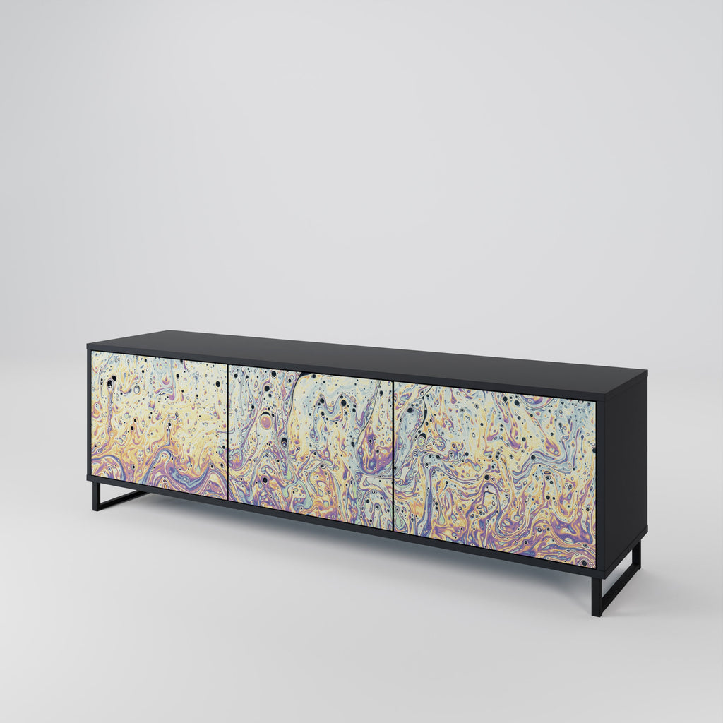 MOSAIC OF COLORS TV-Lowboard mit 3 Türen in Schwarz