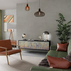 MOSAIC OF COLORS TV-Lowboard mit 3 Türen in Schwarz