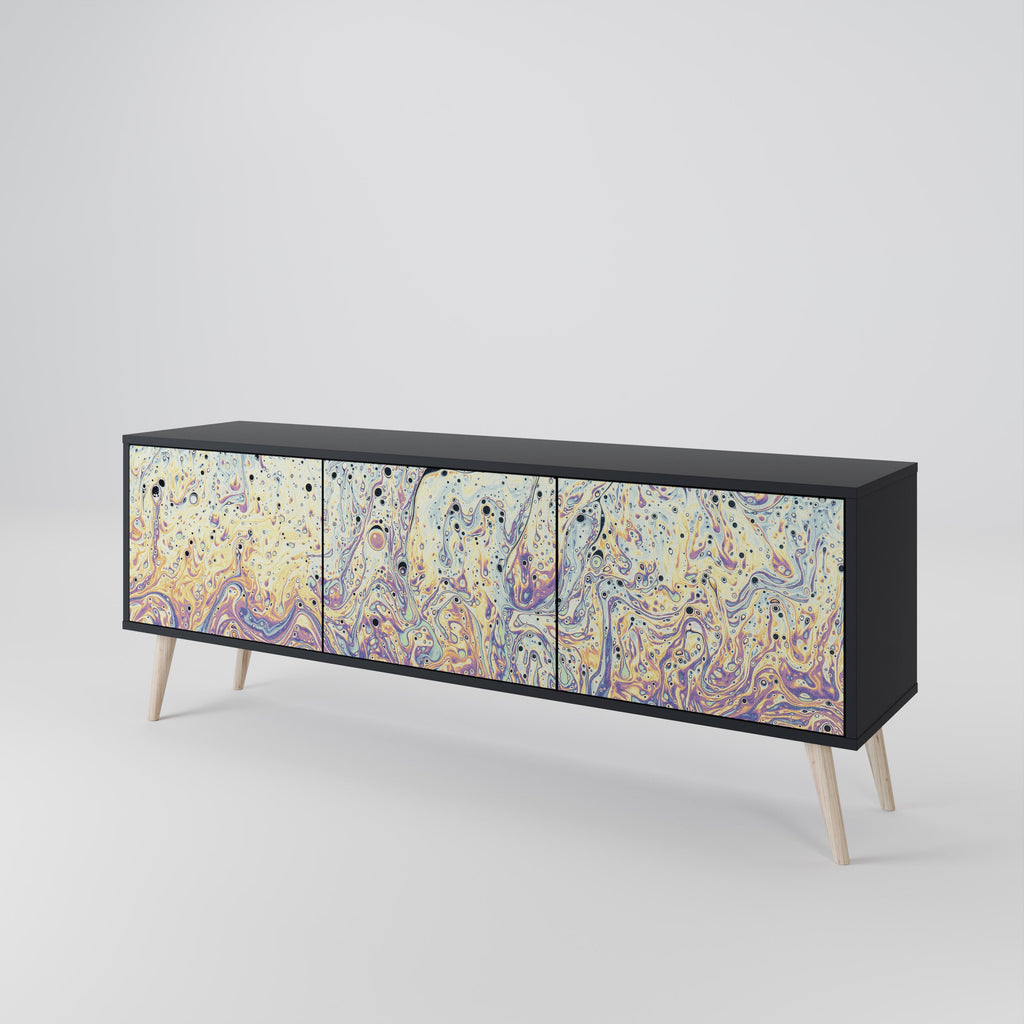 MOSAIC OF COLORS TV-Lowboard mit 3 Türen in Schwarz
