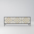 PATTERNED PRISM TV-Lowboard mit 3 Türen in Schwarz