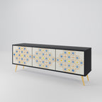 PATTERNED PRISM TV-Lowboard mit 3 Türen in Schwarz