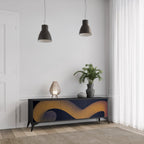 HOLLOW TIME TV-Lowboard mit 3 Türen in Schwarz