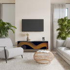 HOLLOW TIME TV-Lowboard mit 3 Türen in Schwarz