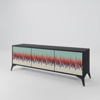 CHROMA CONTOURS TV-Lowboard mit 3 Türen in Schwarz