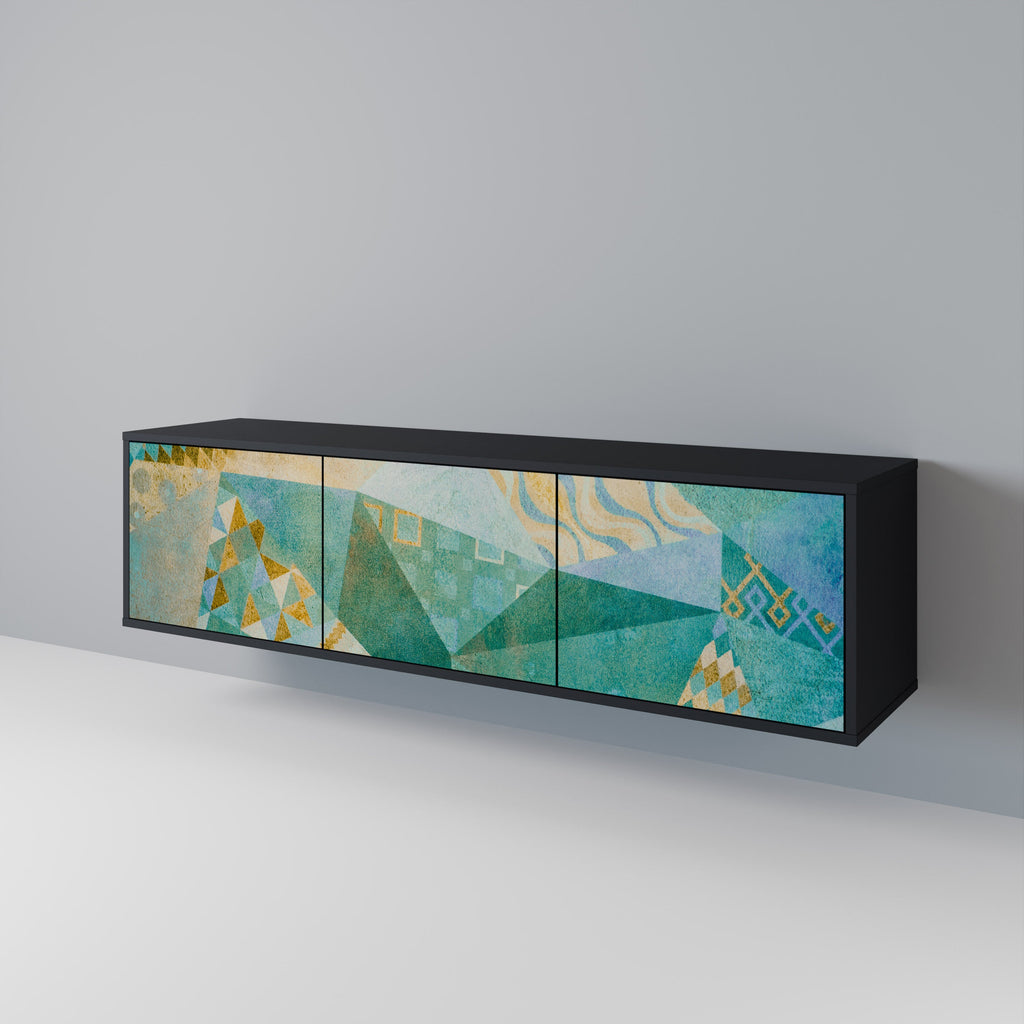 SPECTRUM SPLENDOR TV-Lowboard mit 3 Türen in Schwarz