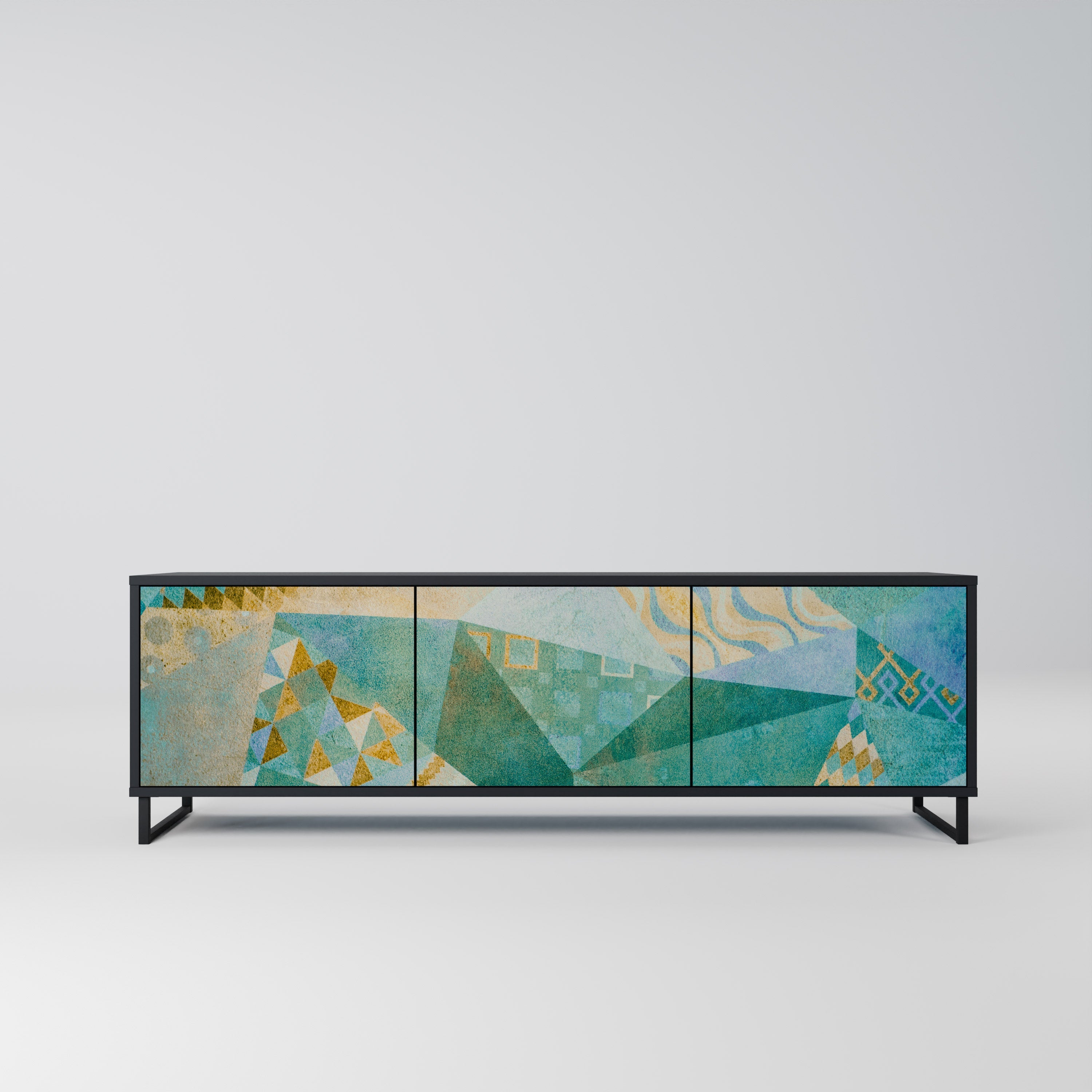 SPECTRUM SPLENDOR TV-Lowboard mit 3 Türen in Schwarz