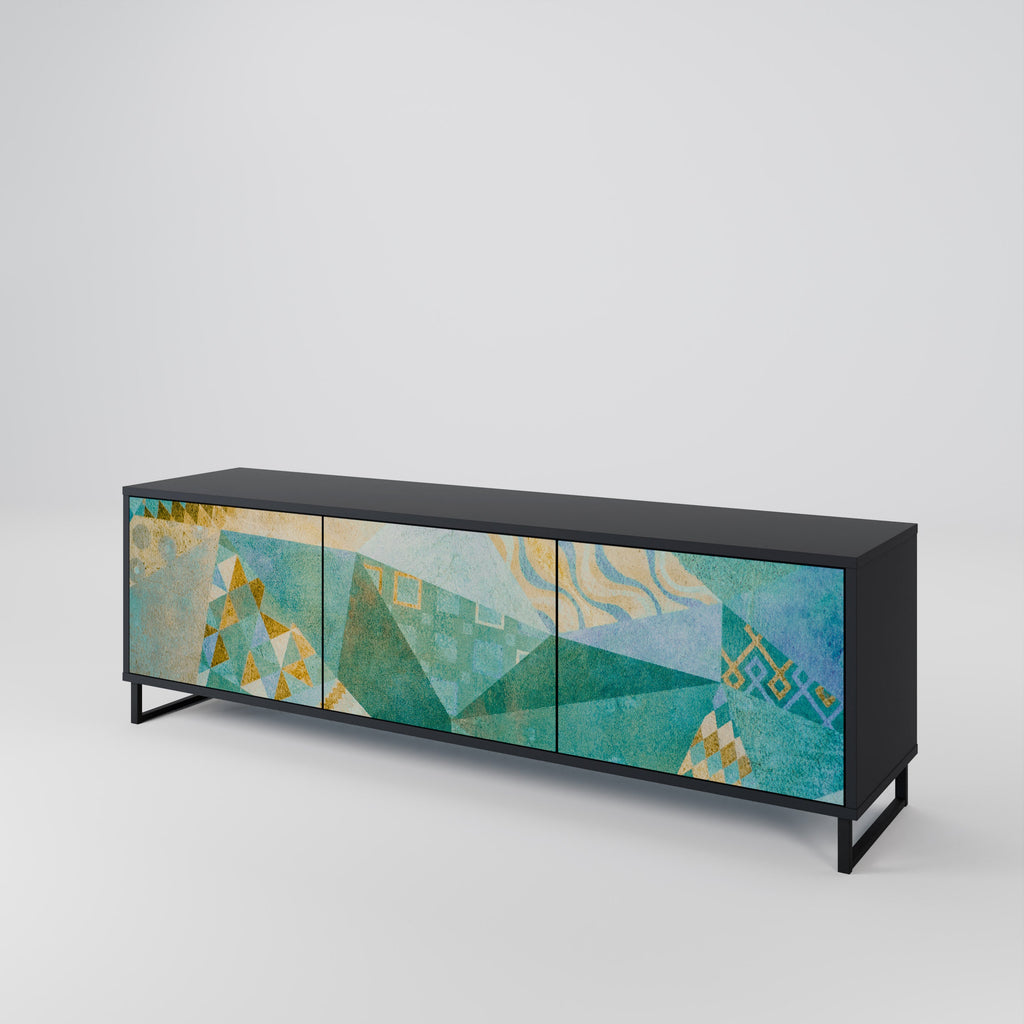 SPECTRUM SPLENDOR TV-Lowboard mit 3 Türen in Schwarz