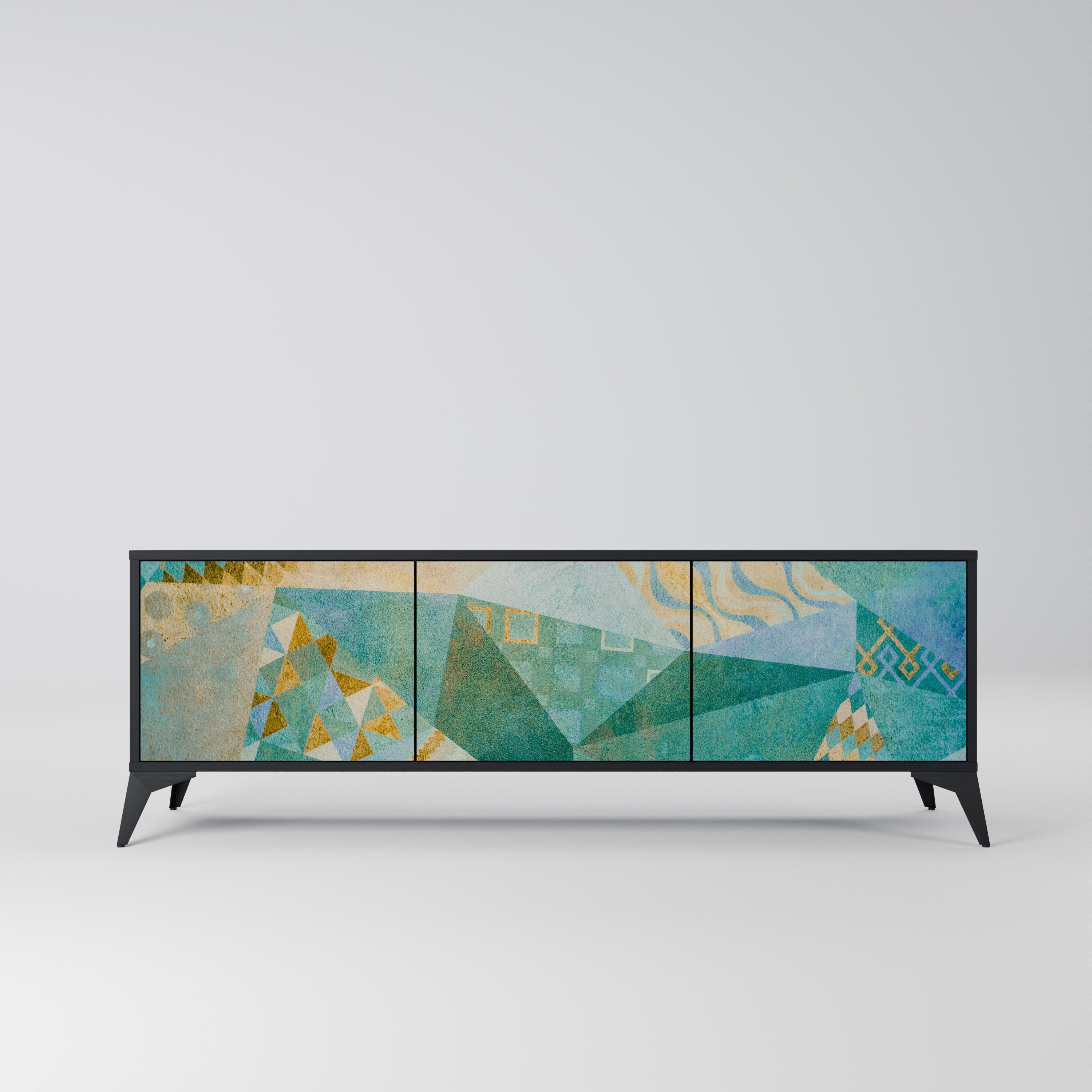 SPECTRUM SPLENDOR TV-Lowboard mit 3 Türen in Schwarz