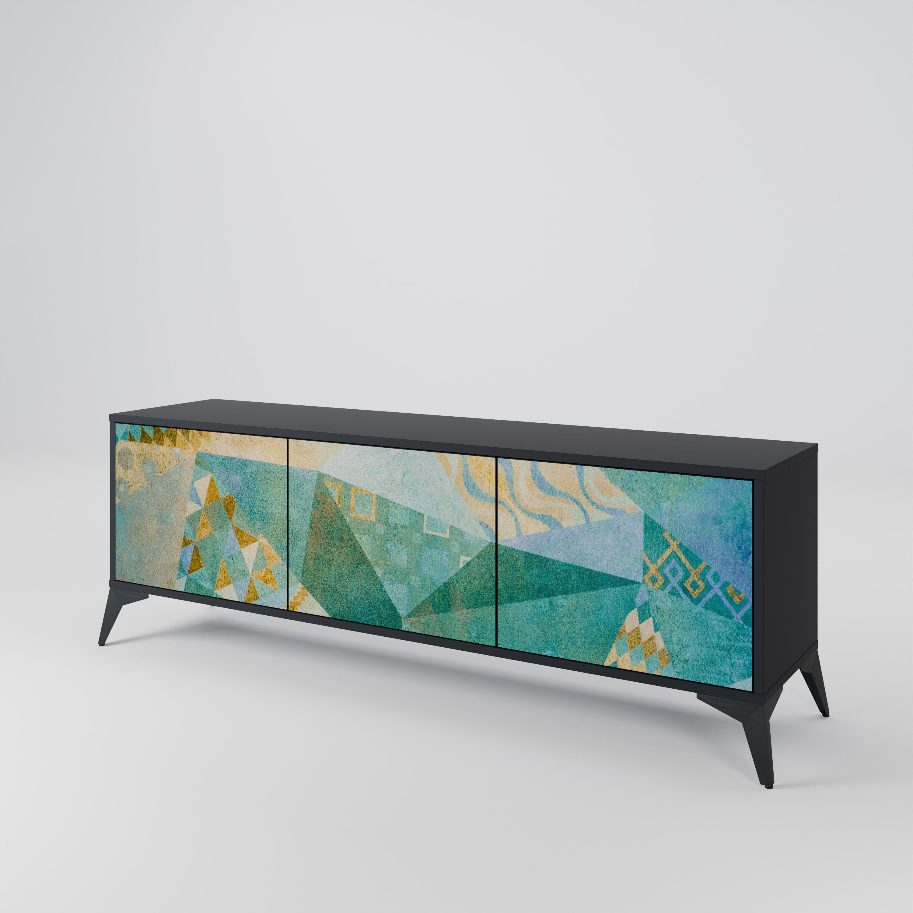 SPECTRUM SPLENDOR TV-Lowboard mit 3 Türen in Schwarz