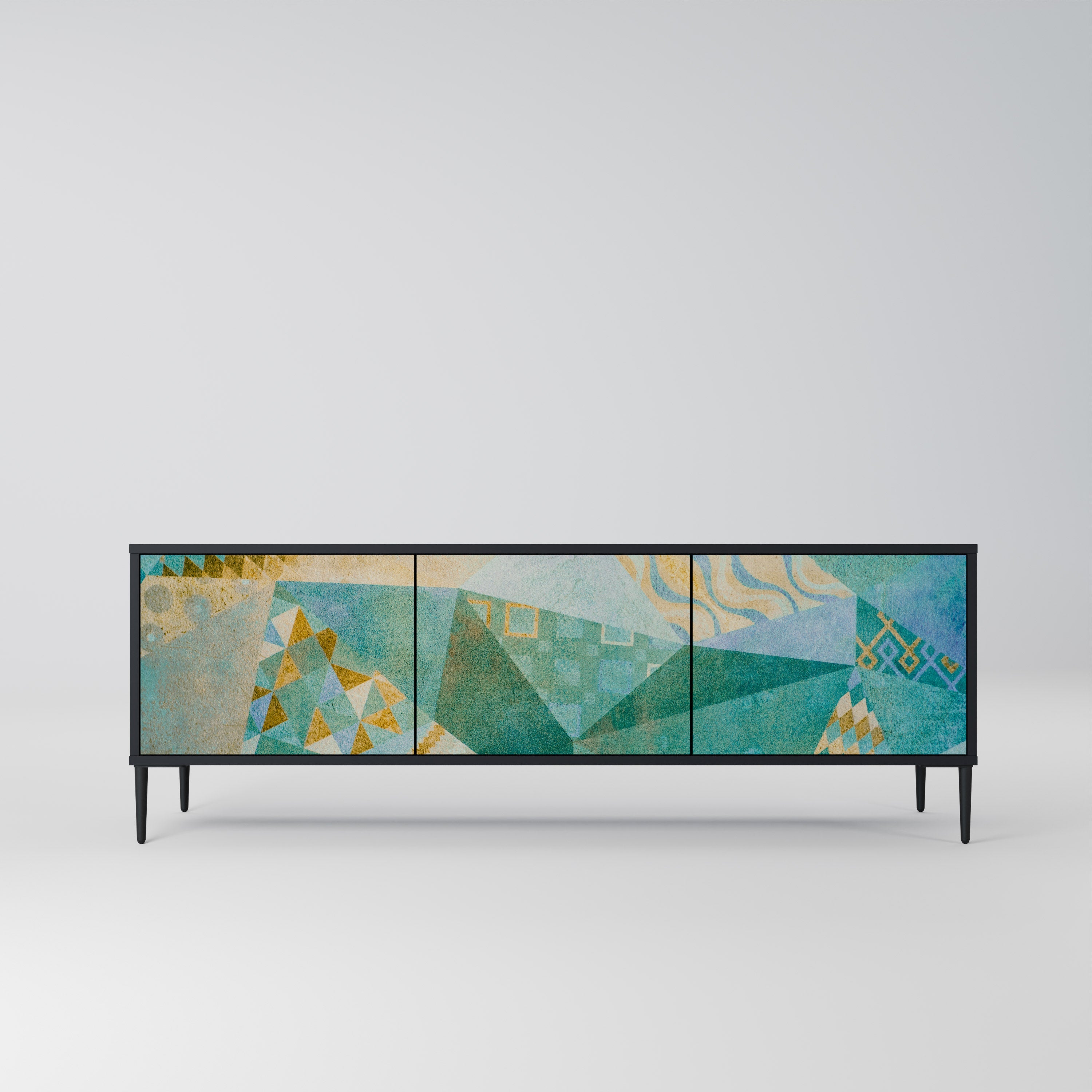 SPECTRUM SPLENDOR TV-Lowboard mit 3 Türen in Schwarz