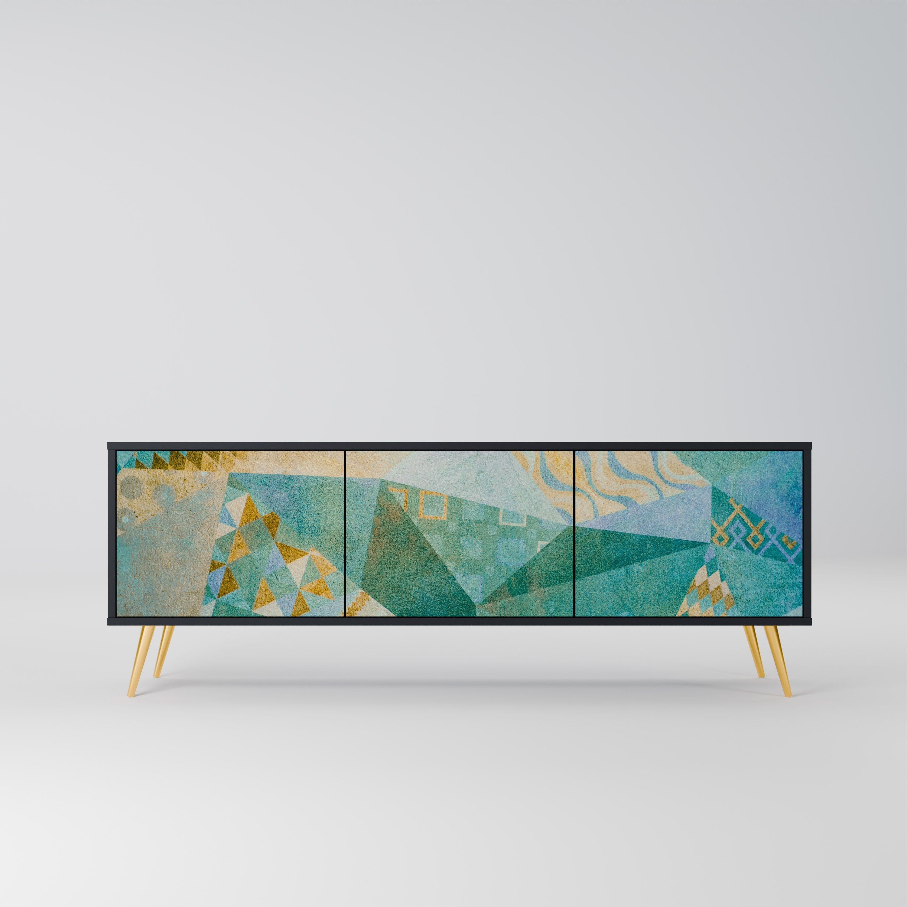 SPECTRUM SPLENDOR TV-Lowboard mit 3 Türen in Schwarz