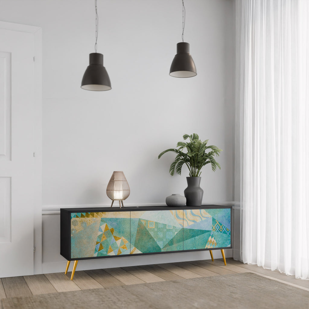 SPECTRUM SPLENDOR TV-Lowboard mit 3 Türen in Schwarz