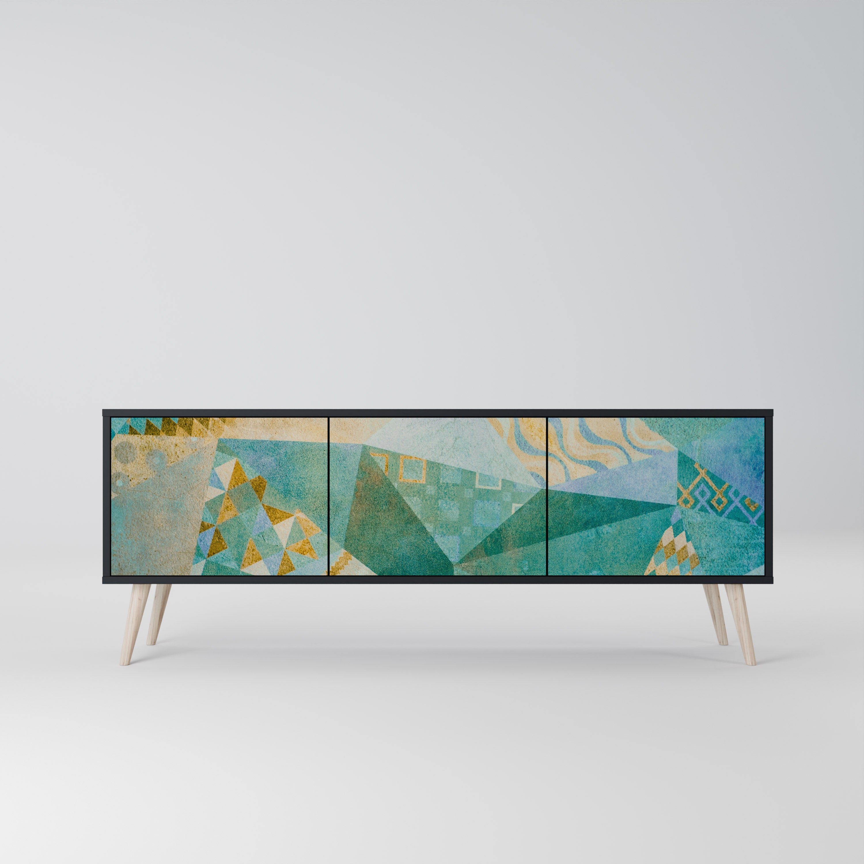 SPECTRUM SPLENDOR TV-Lowboard mit 3 Türen in Schwarz