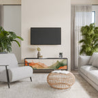 WATERCOLOUR PEAKS TV-Lowboard mit 3 Türen in Schwarz