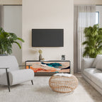 ABSTRACT LANDSCAPE TV-Lowboard mit 3 Türen in Schwarz