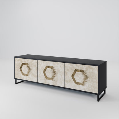HEXAGONAL SHAPES 3-türiges TV-Lowboard