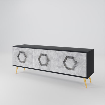 HEXAGONAL FIGURES 3-türiges TV-Lowboard