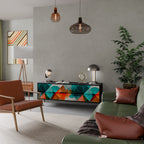 CIRCULAR RHAPSODY TV-Lowboard mit 3 Türen in Schwarz