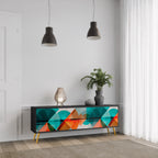 CIRCULAR RHAPSODY TV-Lowboard mit 3 Türen in Schwarz