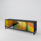 PIERCING SHARPNESS TV-Lowboard mit 3 Türen in Schwarz