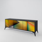 PIERCING SHARPNESS TV-Lowboard mit 3 Türen in Schwarz