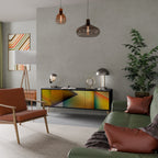 PIERCING SHARPNESS TV-Lowboard mit 3 Türen in Schwarz