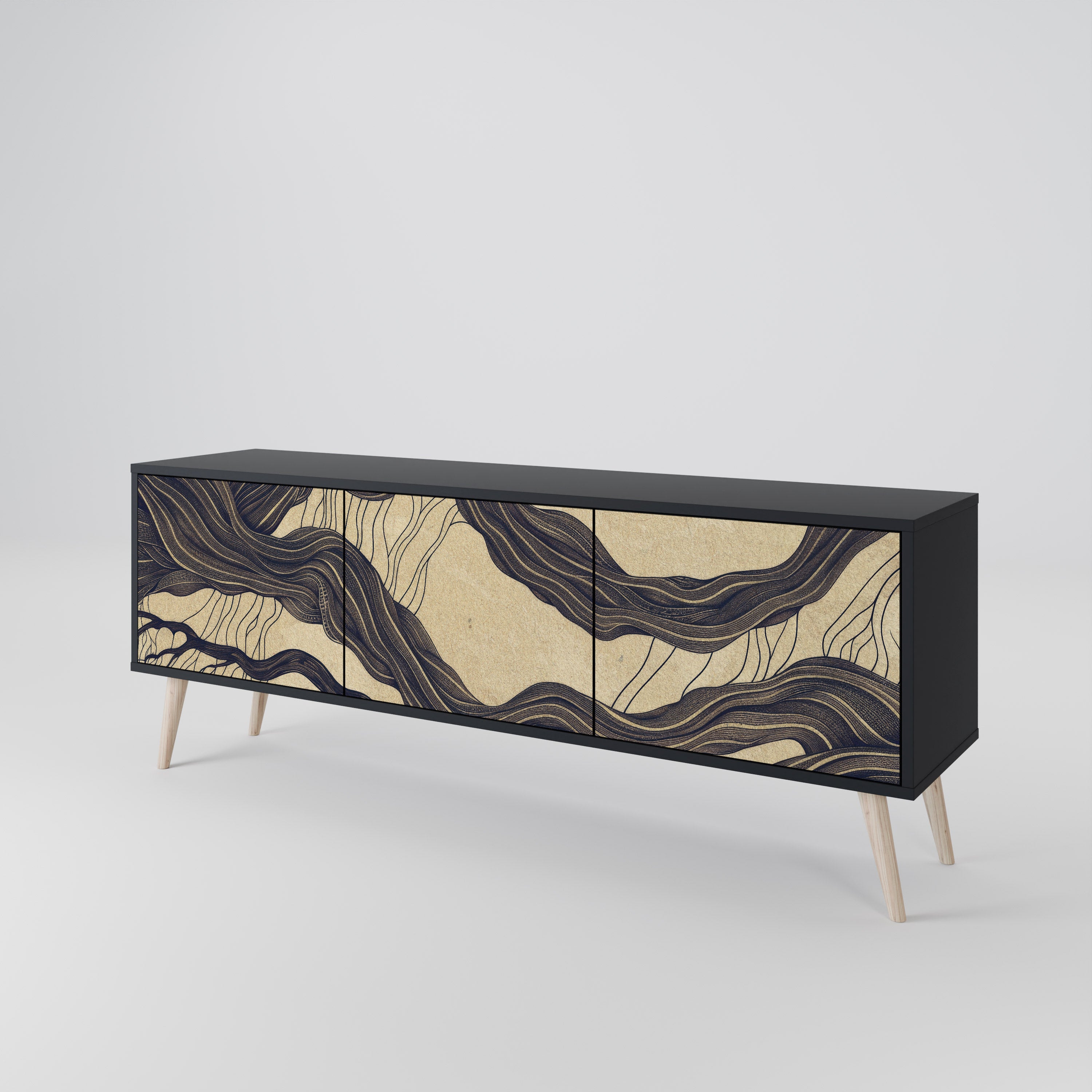 UNIFIED FRAGMENTS 3-Door TV Cabinet