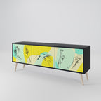 BODY LANGUAGE TV-Lowboard mit 3 Türen in Schwarz