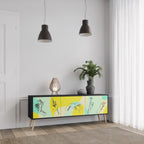 BODY LANGUAGE TV-Lowboard mit 3 Türen in Schwarz