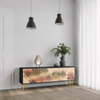 GEOMETRIC FUSION TV-Lowboard mit 3 Türen in Schwarz