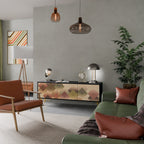 GEOMETRIC FUSION TV-Lowboard mit 3 Türen in Schwarz