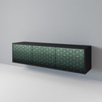 ORNAMENTAL GLIMMER 3-Door TV Stand in Black Finish