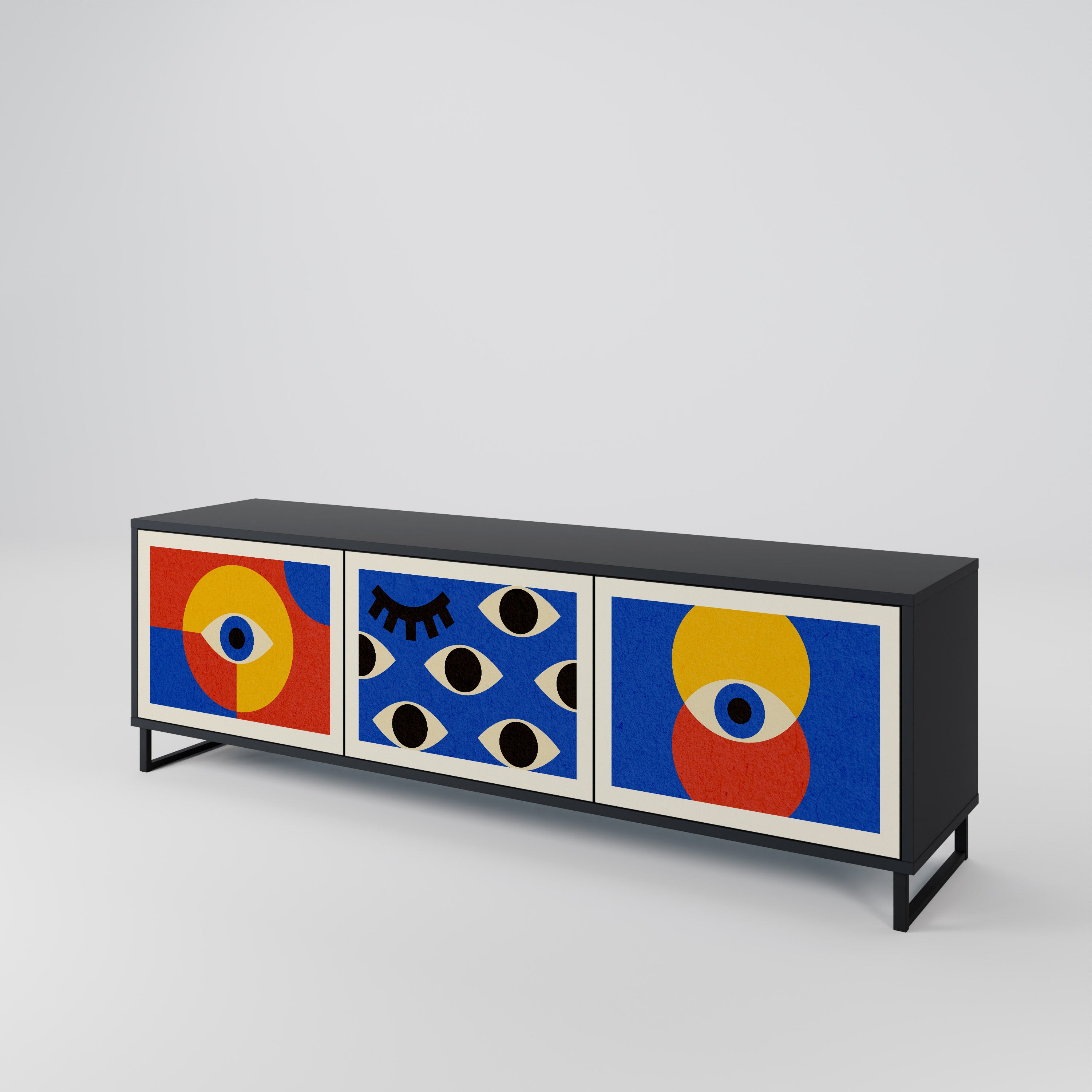 GEOMETRIC EYES 3-Door TV Cabinet