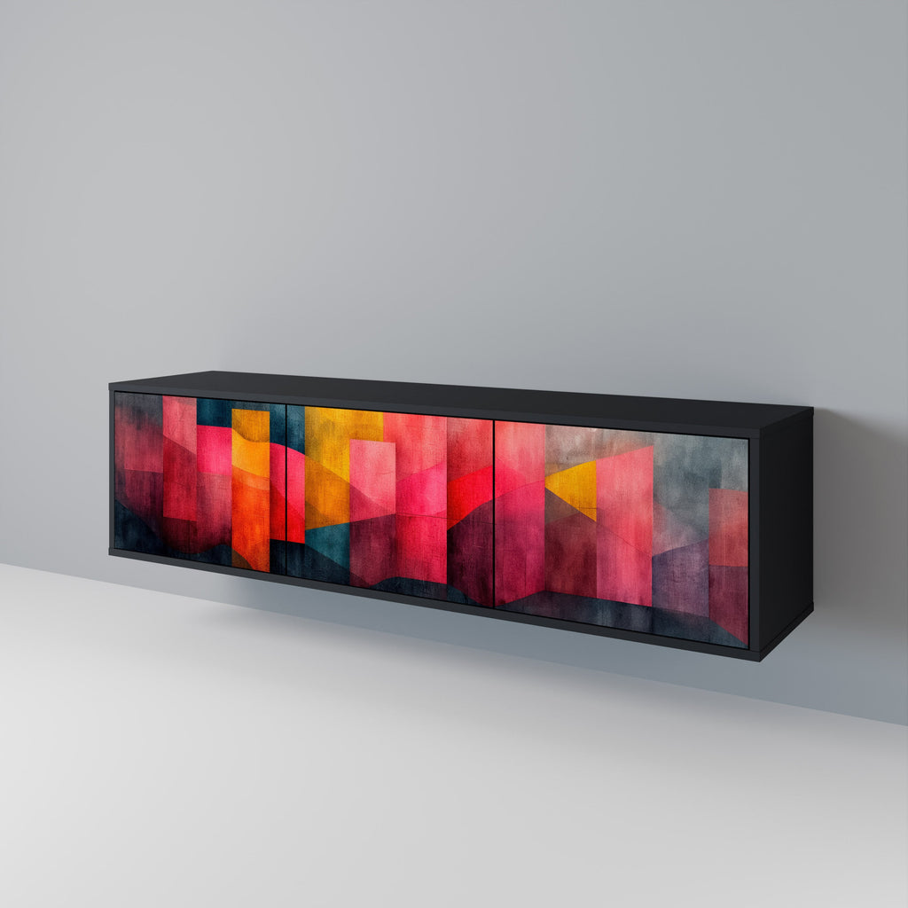 COLORFUL SOUNDS TV-Lowboard mit 3 Türen in Schwarz