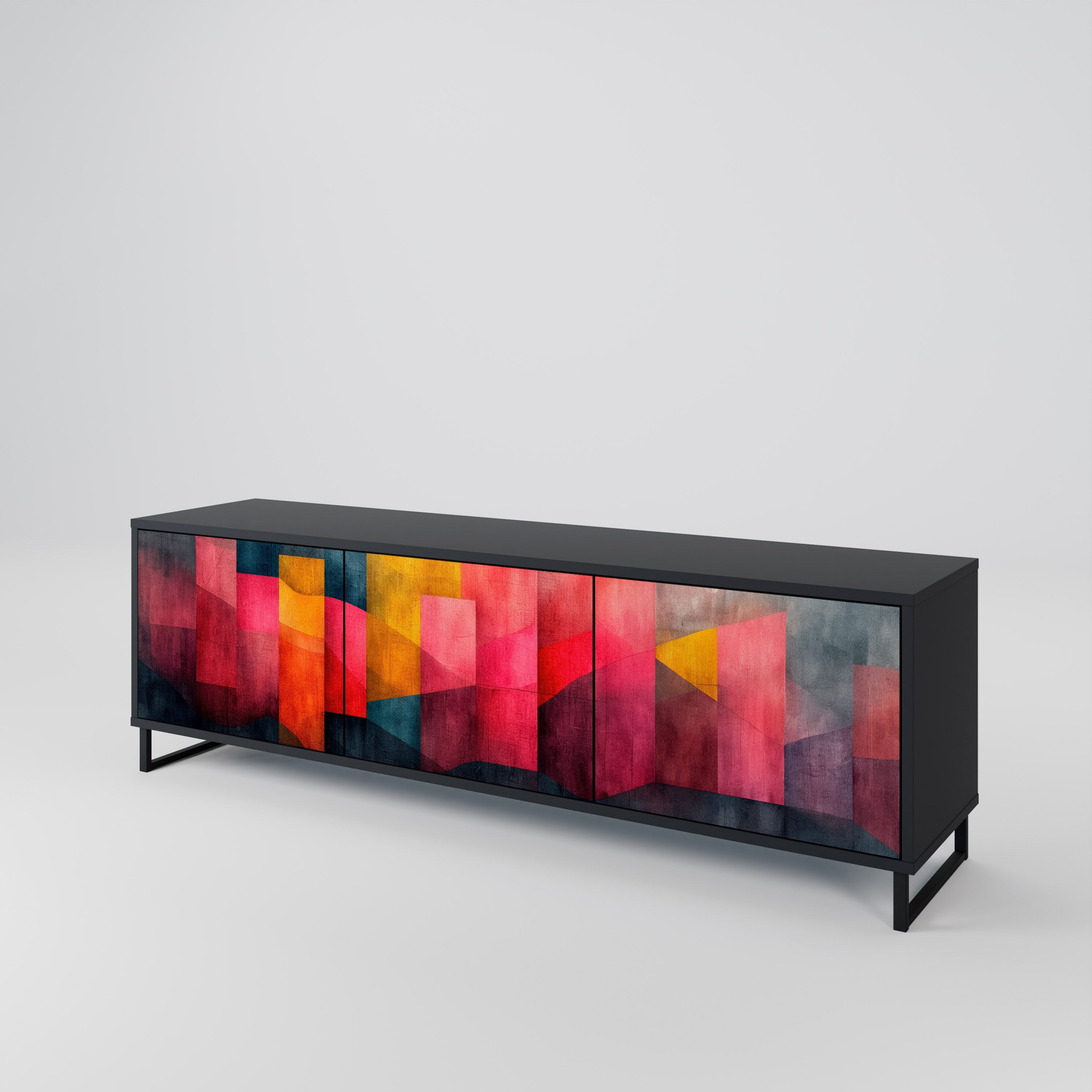 COLORFUL SOUNDS TV-Lowboard mit 3 Türen in Schwarz