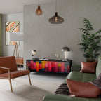 COLORFUL SOUNDS TV-Lowboard mit 3 Türen in Schwarz