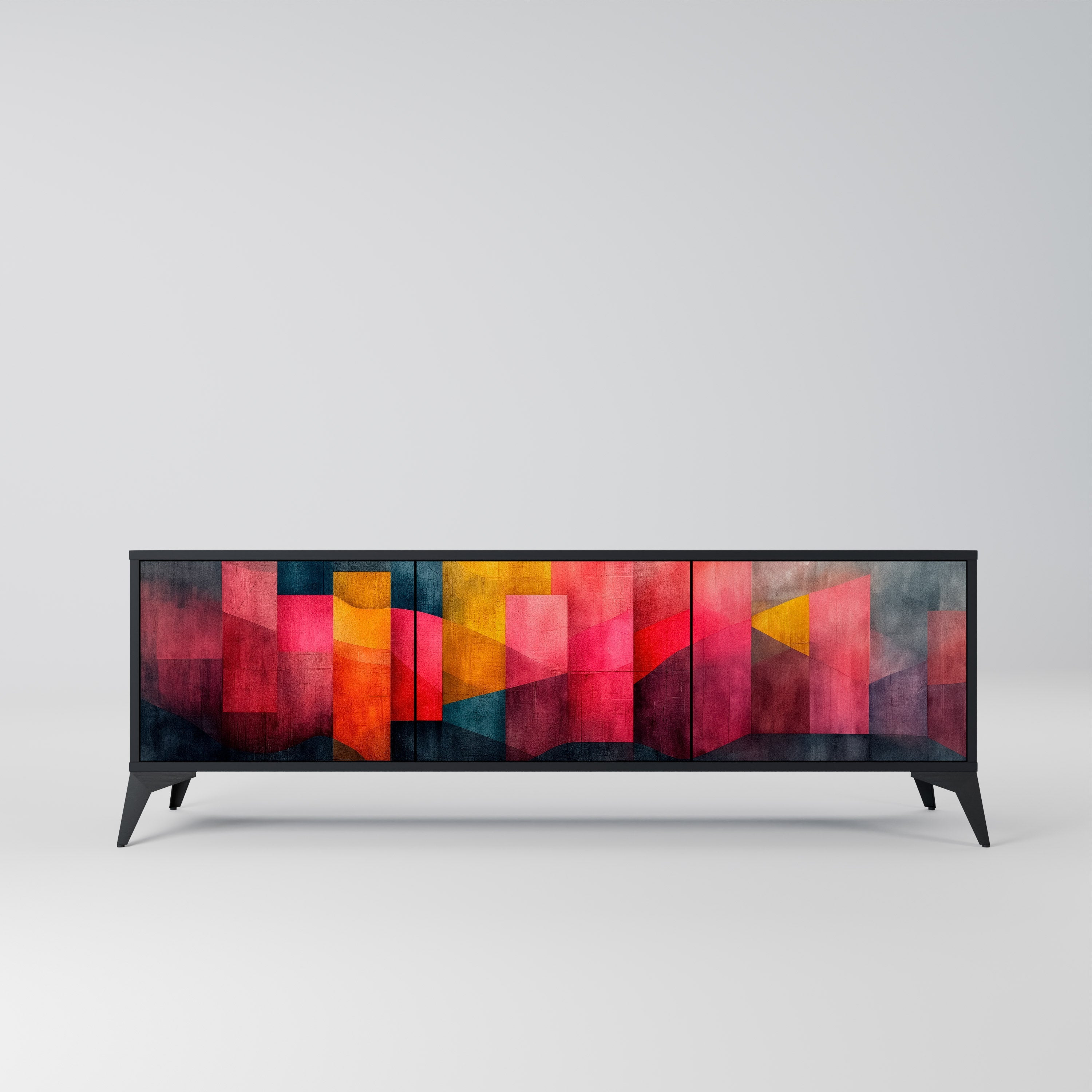 COLORFUL SOUNDS TV-Lowboard mit 3 Türen in Schwarz