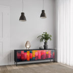 COLORFUL SOUNDS TV-Lowboard mit 3 Türen in Schwarz