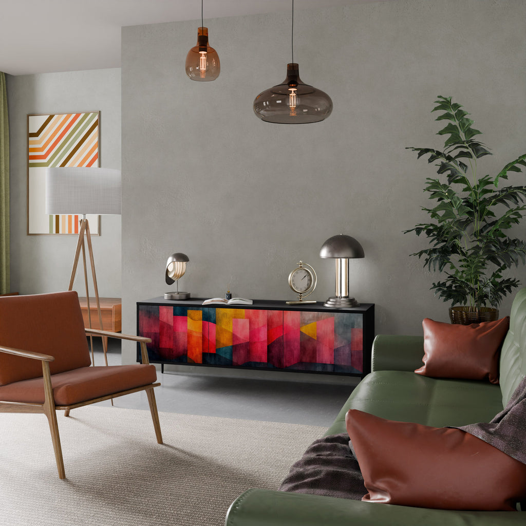 COLORFUL SOUNDS TV-Lowboard mit 3 Türen in Schwarz