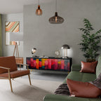 COLORFUL SOUNDS TV-Lowboard mit 3 Türen in Schwarz