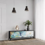 ABSTRACT THOUGHTS TV-Lowboard mit 3 Türen in Schwarz