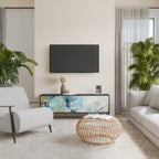 ABSTRACT THOUGHTS TV-Lowboard mit 3 Türen in Schwarz