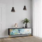 ABSTRACT THOUGHTS TV-Lowboard mit 3 Türen in Schwarz