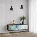 ABSTRACT THOUGHTS TV-Lowboard mit 3 Türen in Schwarz