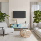 ABSTRACT THOUGHTS TV-Lowboard mit 3 Türen in Schwarz