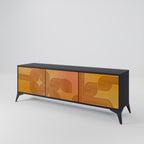 STRENGTHENING RELATION TV-Lowboard mit 3 Türen in Schwarz