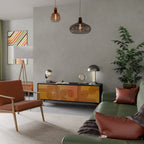 STRENGTHENING RELATION TV-Lowboard mit 3 Türen in Schwarz