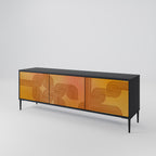 STRENGTHENING RELATION TV-Lowboard mit 3 Türen in Schwarz